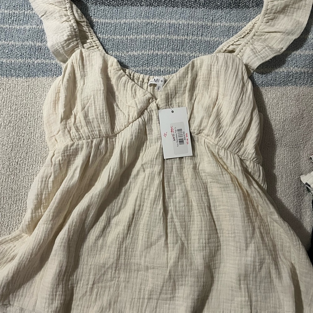 NWT Ruffle Sleeve Tank Top